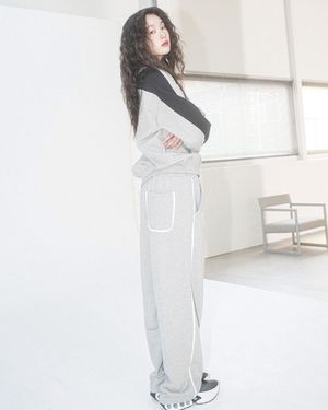 ROSE LACE SWEATPANTS(GREY)