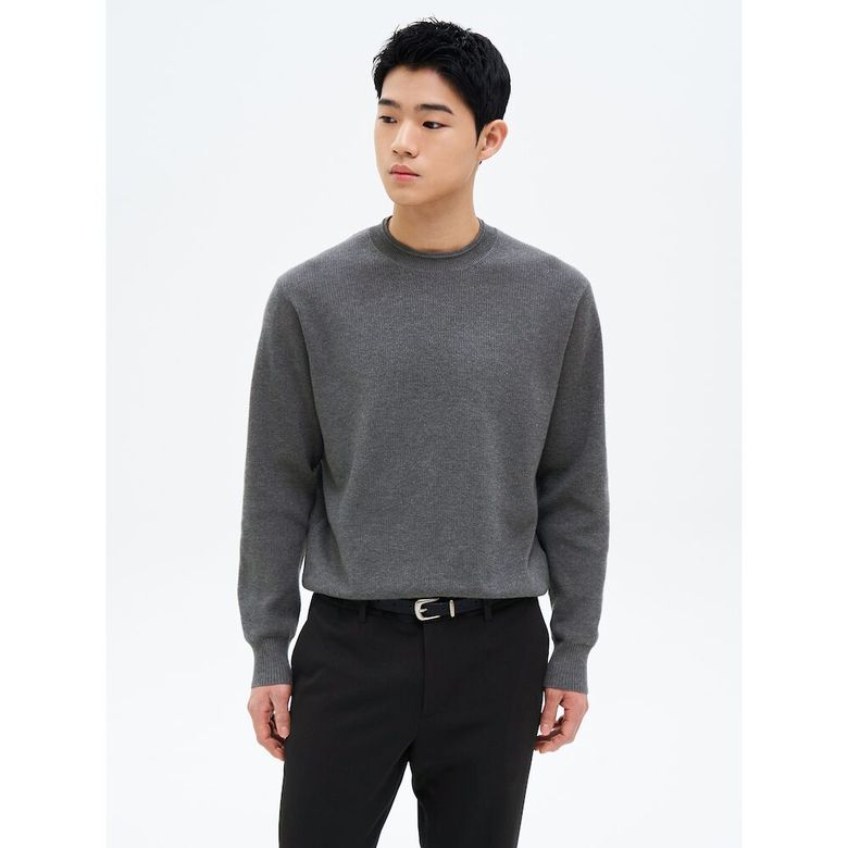 하이게이지 넥포인트 이너 니트 풀오버  애쉬