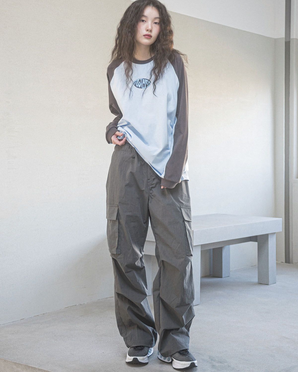 해비즘(HAVISM) PARACHUTE CARGO PANTS(CHARCOAL)