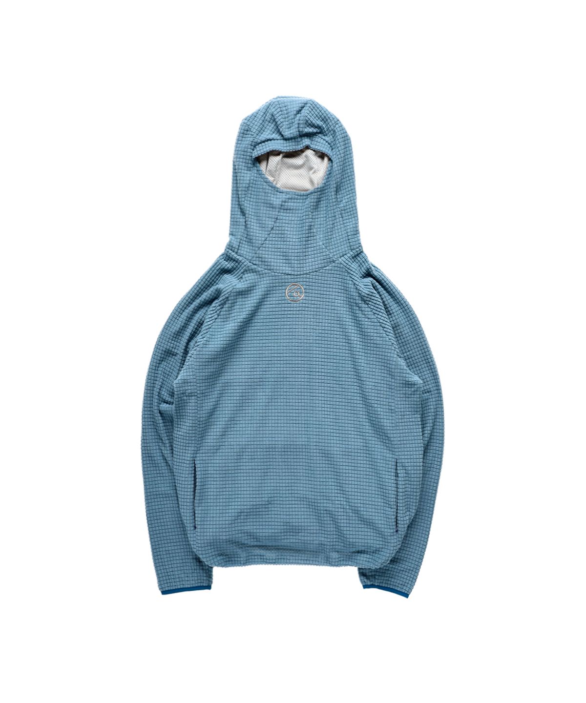 더왈드(THEWARLD) Waffle Balaclava Hoodie blue