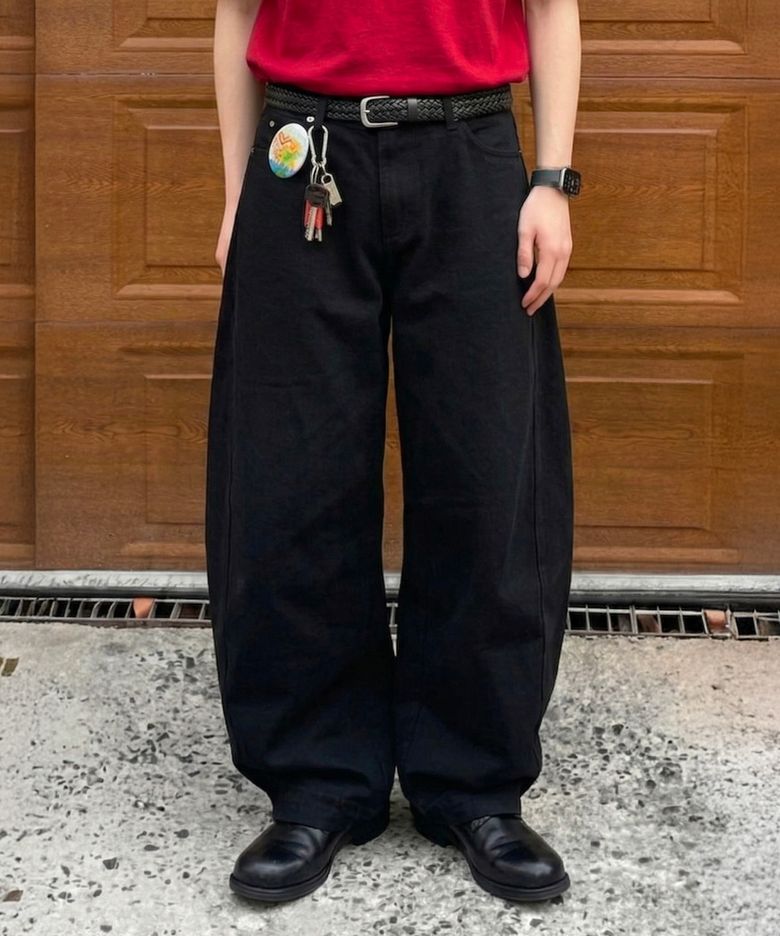 에브리데이 커브드 팬츠 [블랙]