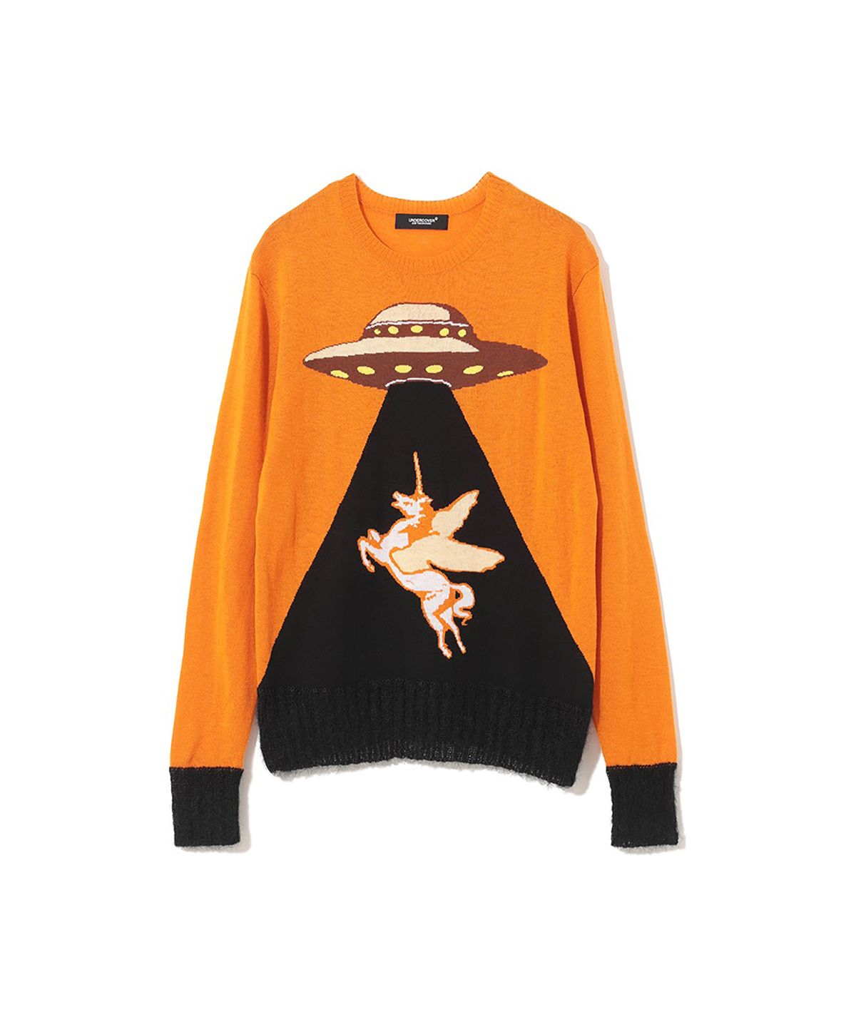 언더커버(UNDERCOVER) (W) 스페이스쉽 니트 풀오버 오렌지베이스 SPACESHIP KNIT PULLOVER ORANGEBASE