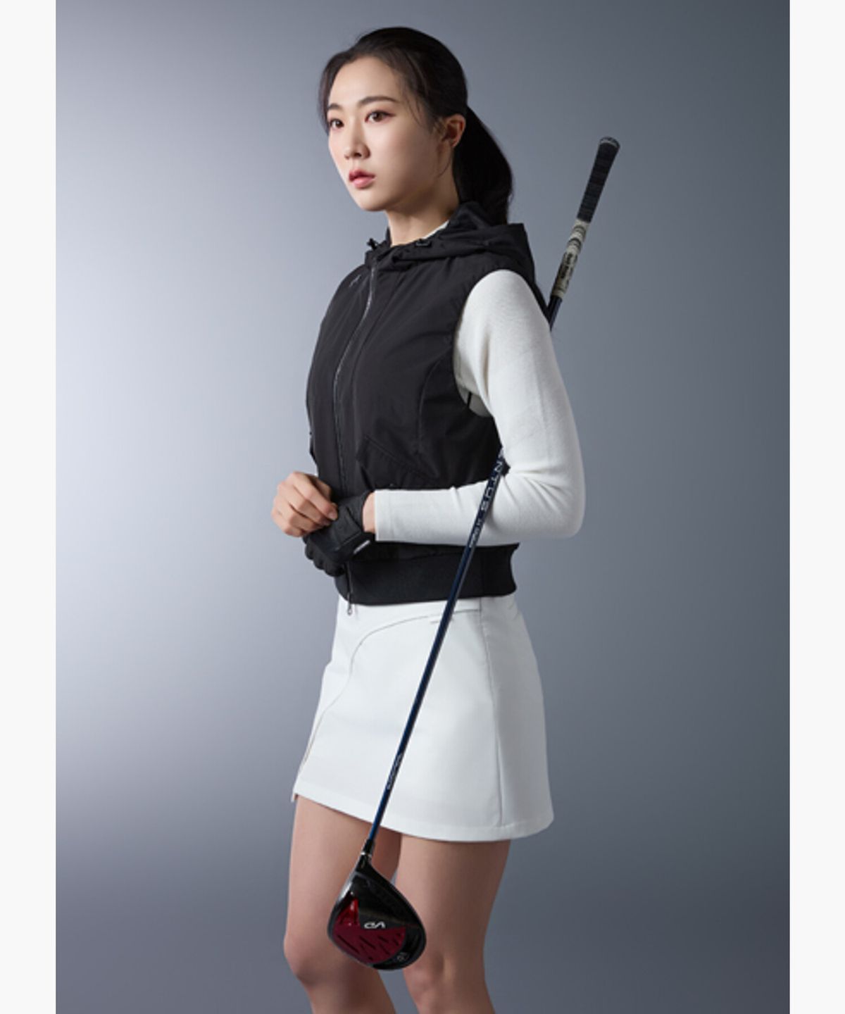 데상트 골프(DESCENTE GOLF) [ACMT] 여성 우븐 베스트 (DQ12WFWV21)