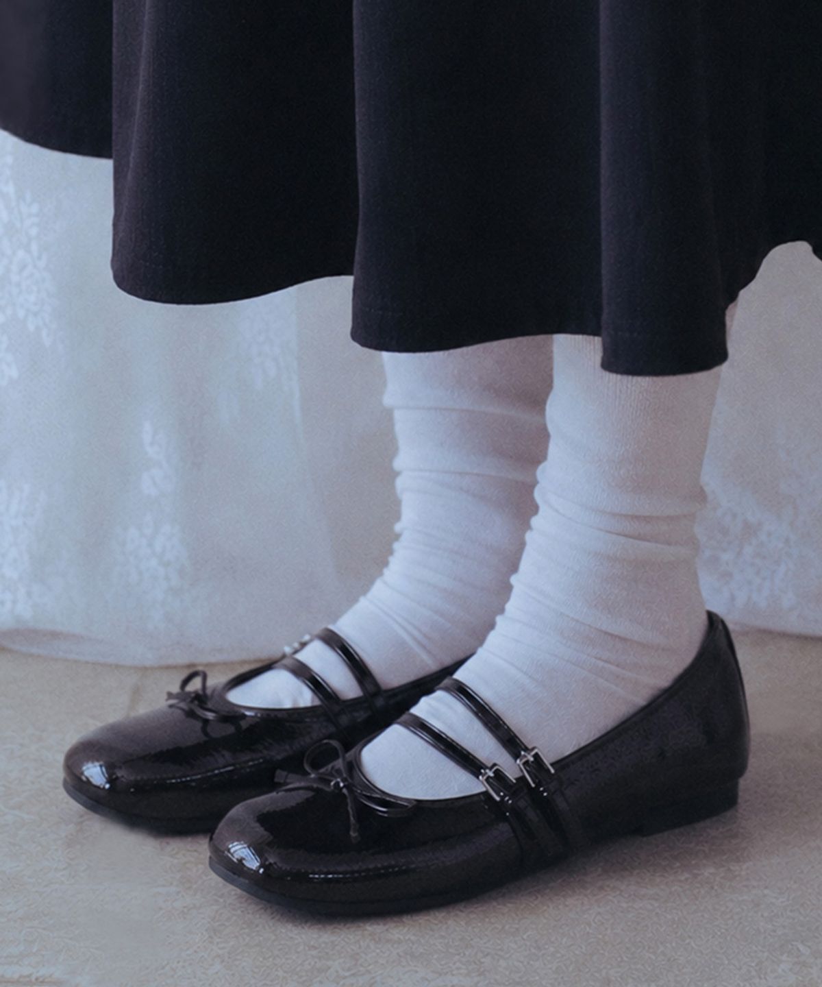 락피쉬웨더웨어(ROCKFISH WEATHERWEAR) SQUARE TOE TWO STRAP MARYJANES(ENAMEL) - 5 colors