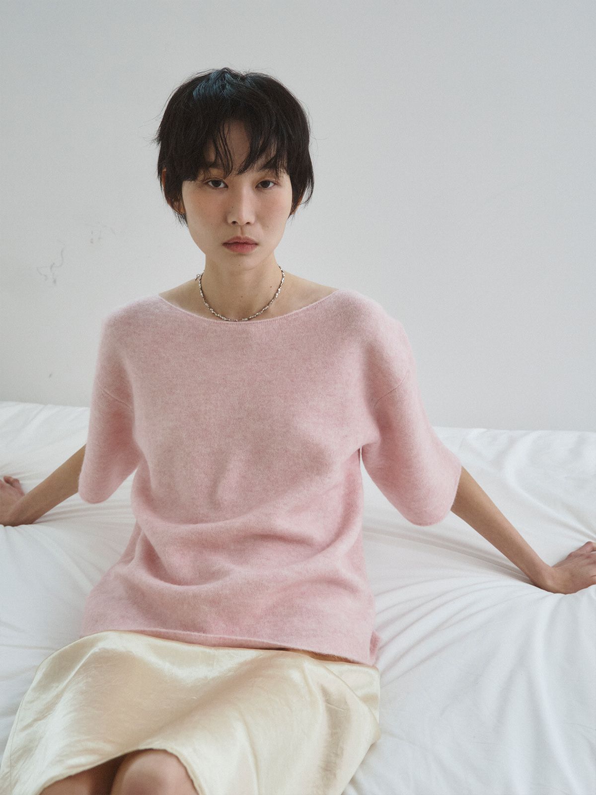 리플레인(REPLAIN) ITALIAN ALPACA KNIT TOP_PINK