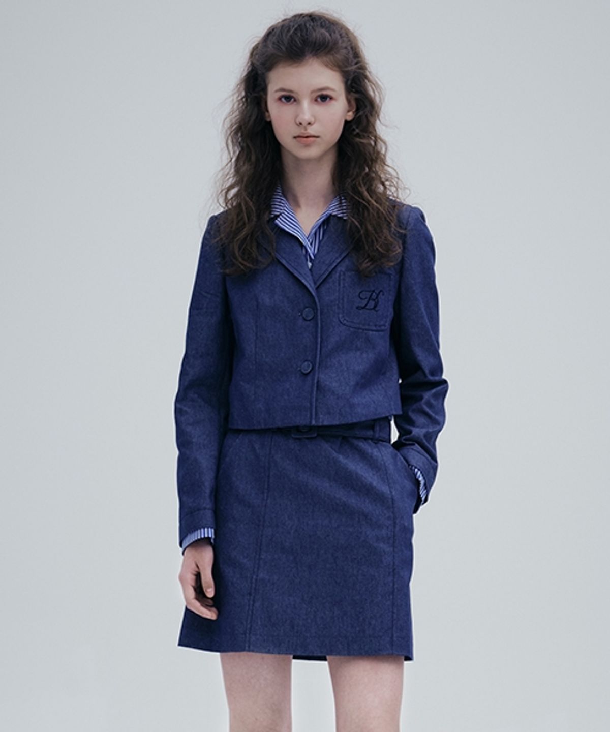 디어케이(DEAR. K) 트윌투 데님 스커트 SWDSPC4000
