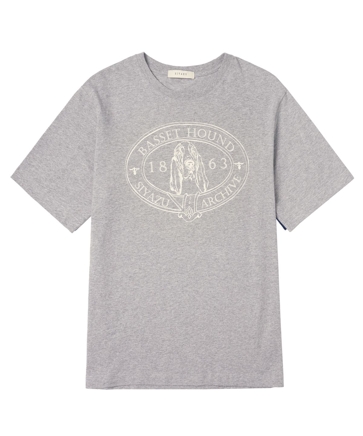 시야쥬(SIYAZU) SITP5064 Basset Hound T-shirt_ Melange gray
