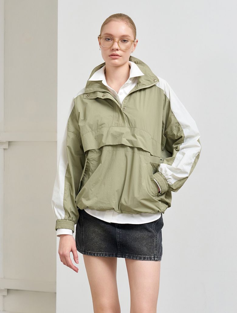 컴포트핏 나일론 아노락 [LIGHT KHAKI] / WBE1L55540