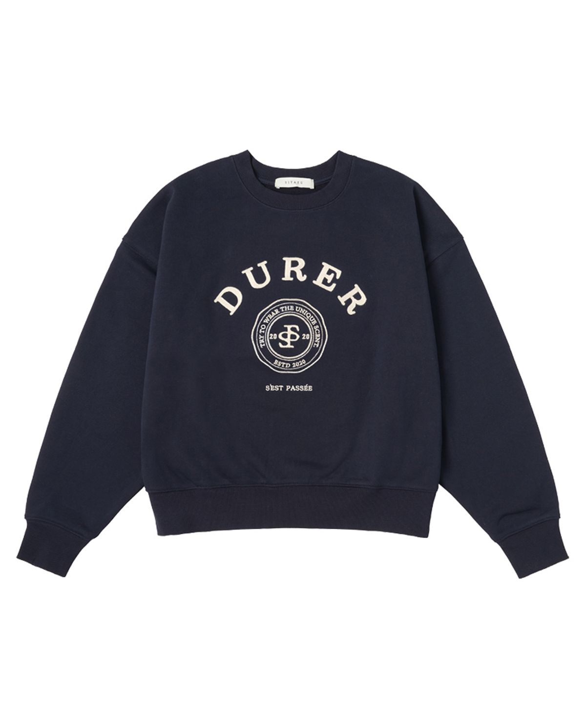 시야쥬(SIYAZU) SITP5181 DURER 헤리티지 자수 맨투맨_Navy