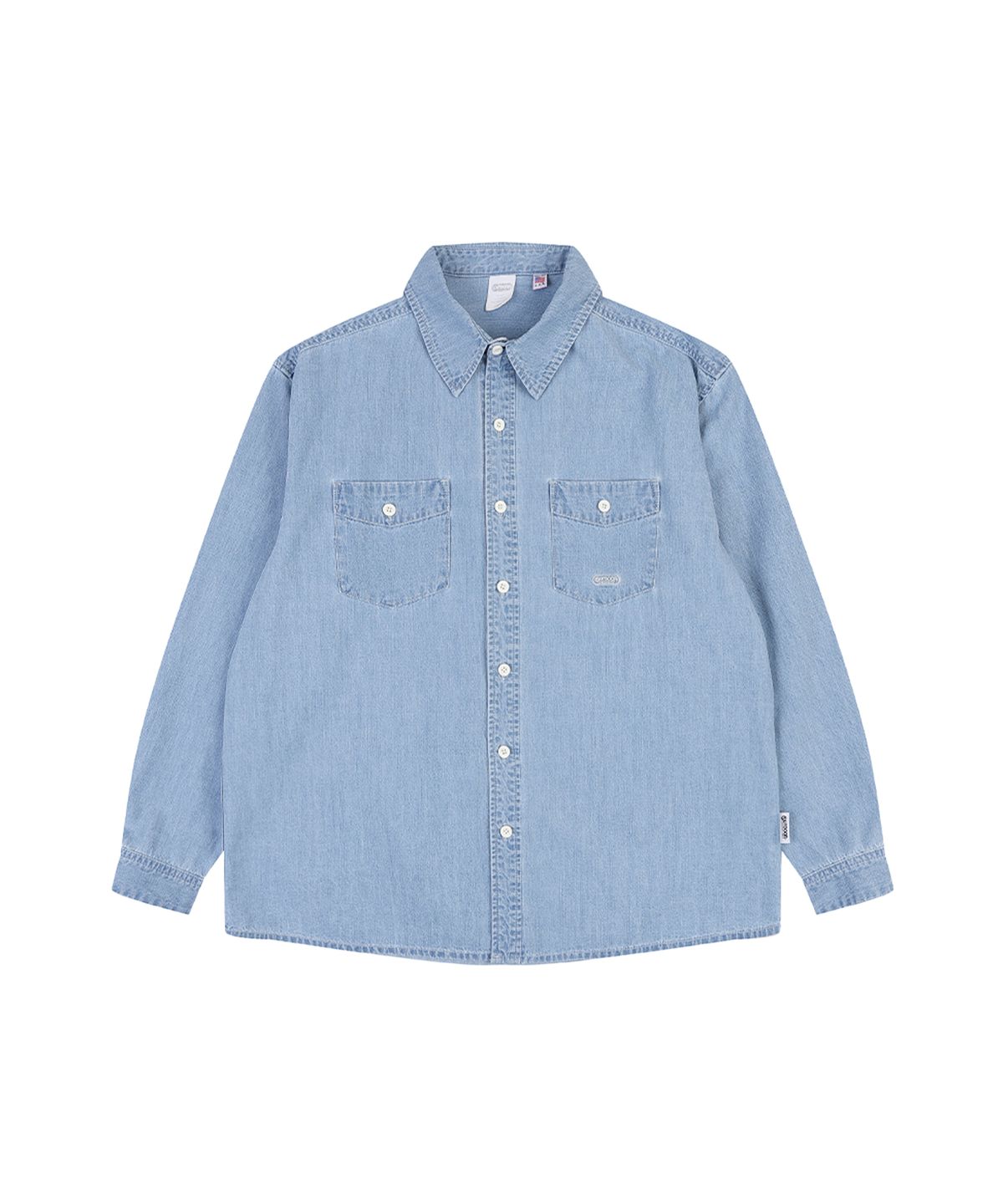 아웃도어 프로덕츠(OUTDOOR PRODUCTS) STANDARD POCKET DENIM SHIRTS (LIGHT BLUE)
