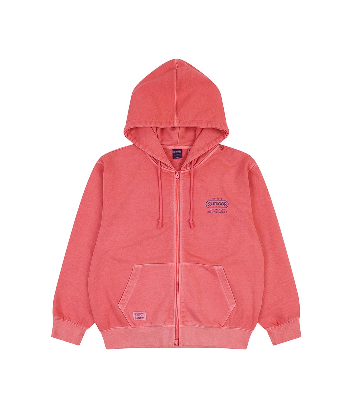 아웃도어 프로덕츠(OUTDOOR PRODUCTS) PIGMENT DYE HOOD ZIP-UP (RED)
