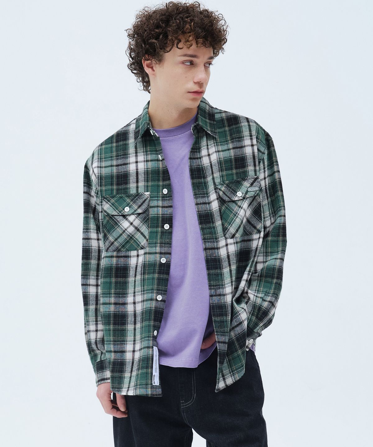 아웃도어 프로덕츠(OUTDOOR PRODUCTS) CHECK LONG SLEEVE SHIRT (GREEN)