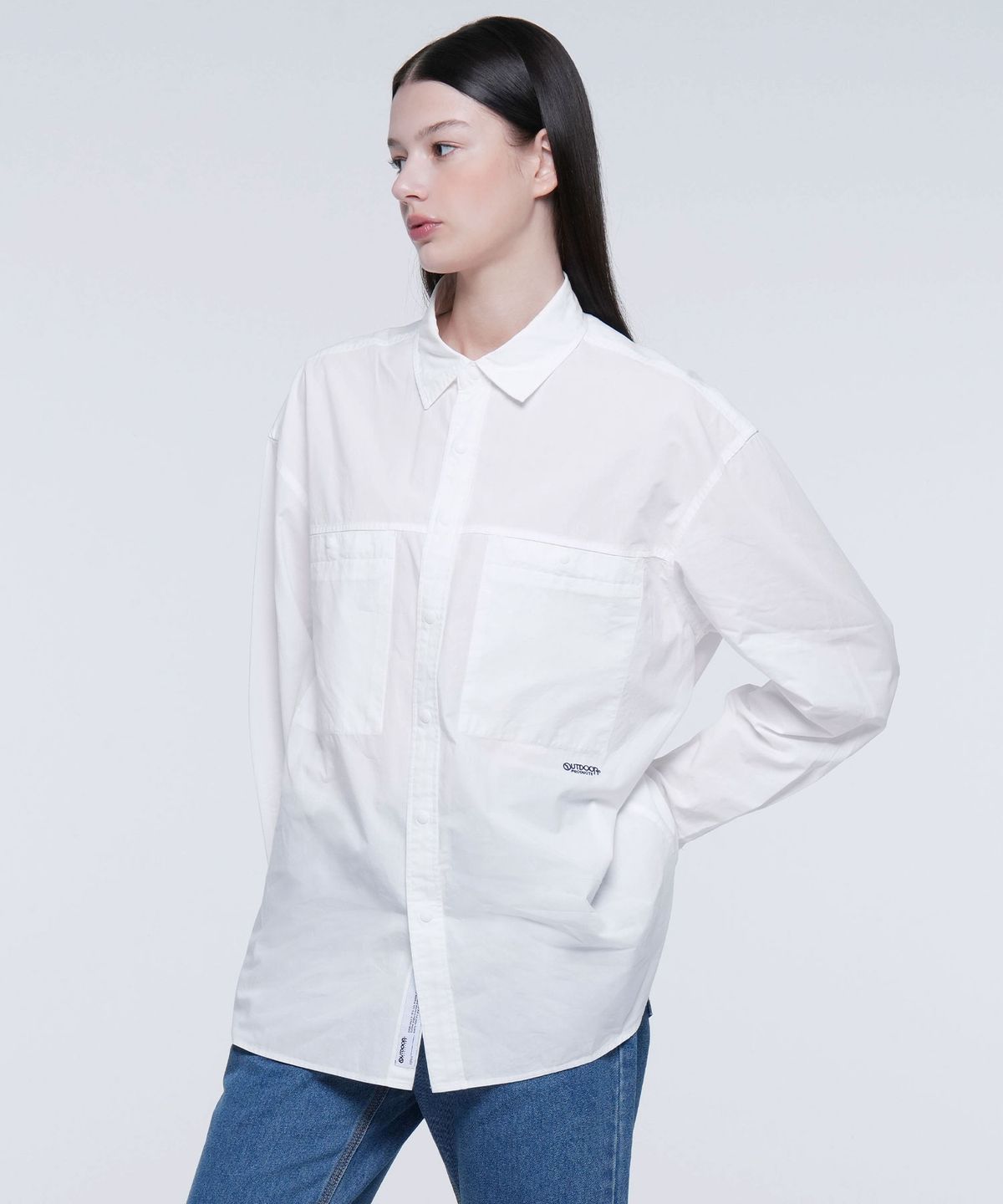 아웃도어 프로덕츠(OUTDOOR PRODUCTS) POPLIN SHIRT (IVORY)