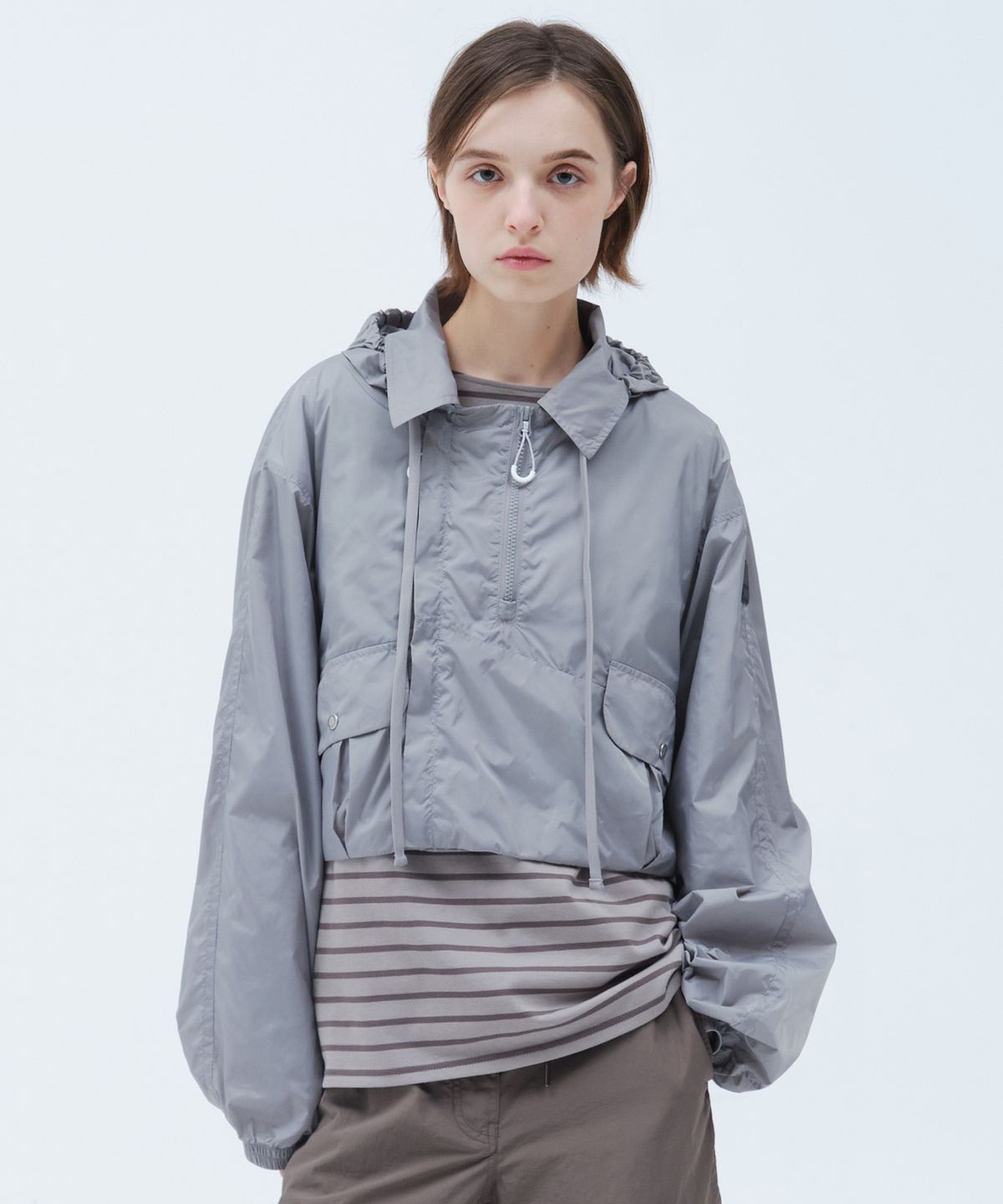 아웃도어 프로덕츠(OUTDOOR PRODUCTS) W LIGHT CASUAL CROP JUMPER (GRAY)