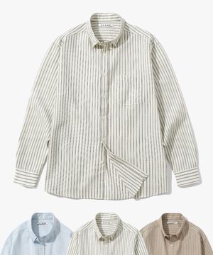 크리즈 스트라이프 셔츠 - 3 COLOR