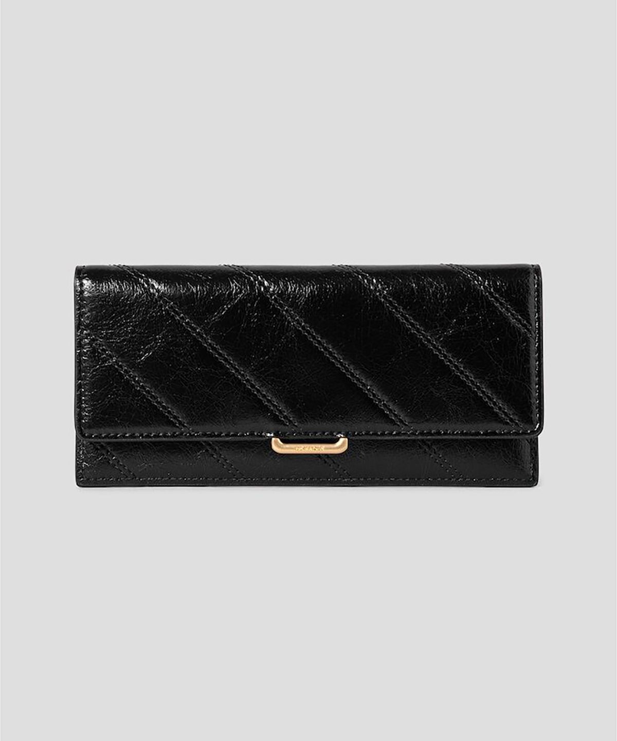 빈폴 액세서리(BEANPOLE ACCESSORY) 노라 퀼팅 슬림 장지갑 - 블랙