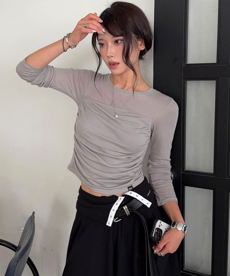 밀런 웨이브 셔링 티셔츠 [반팔/긴팔]