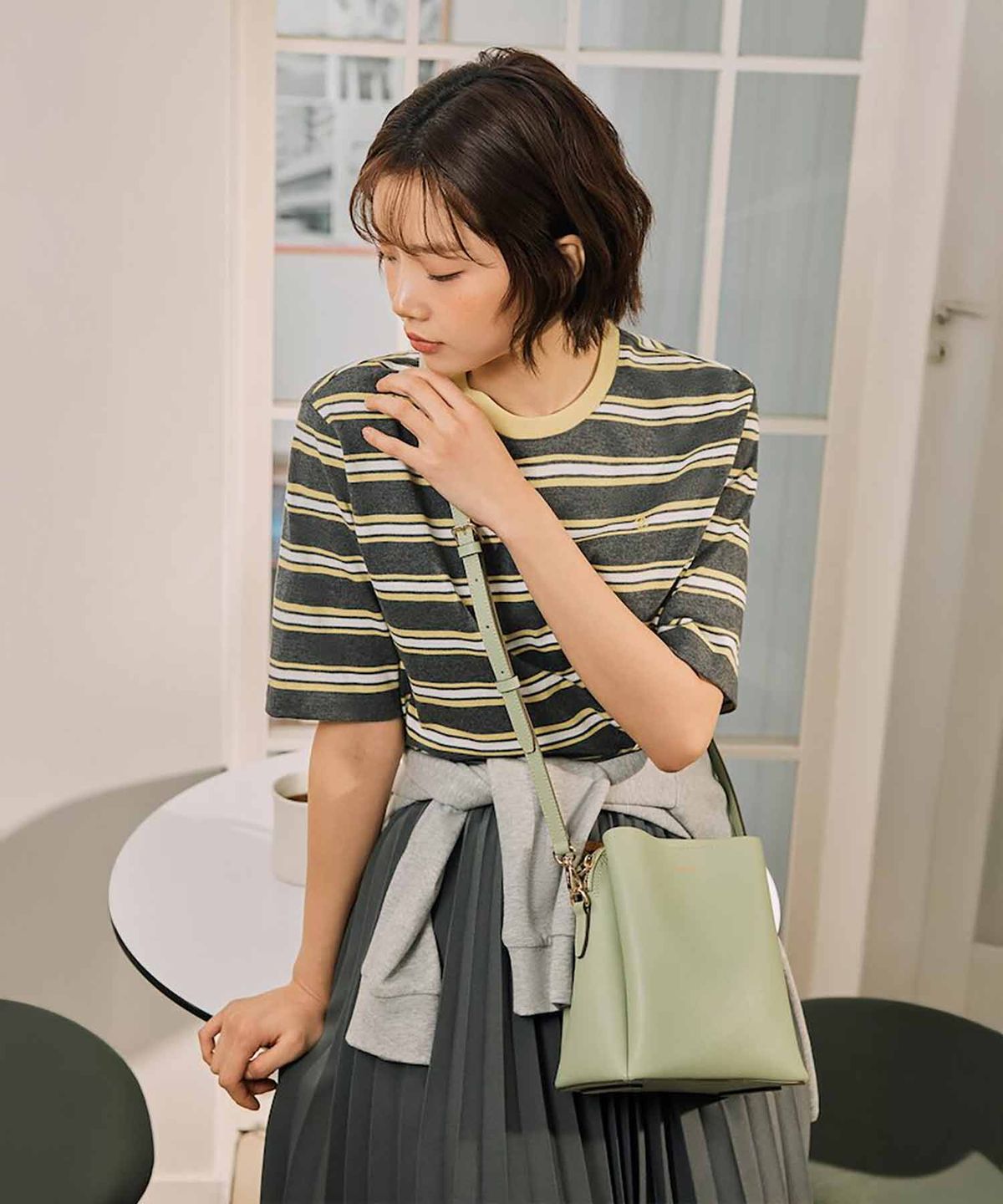 빈폴 액세서리(BEANPOLE ACCESSORY) 애니 버킷백 - 라이트 그린
