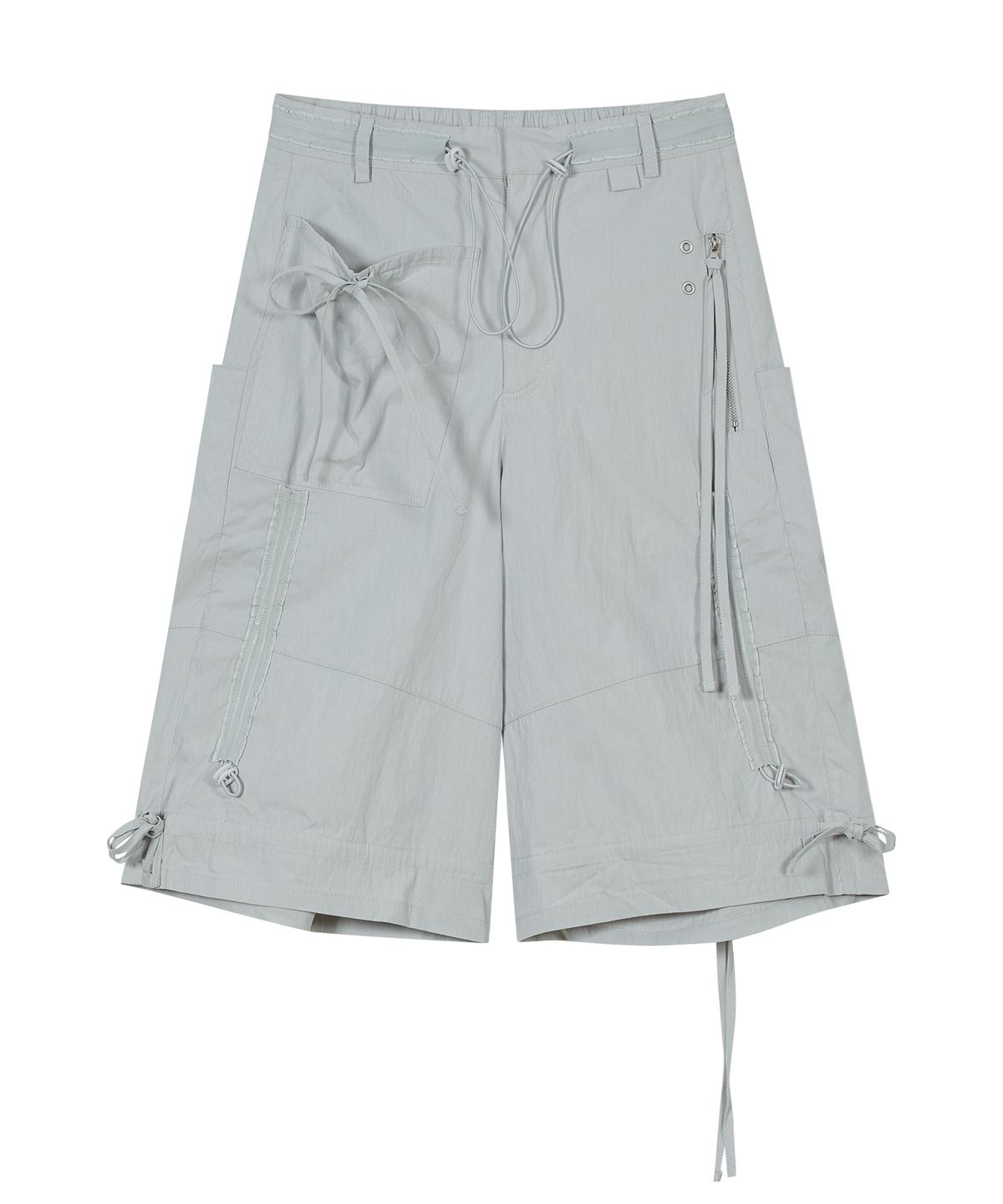 타입서비스(TYPESERVICE) Lace Trim Strap Pants [Gray]