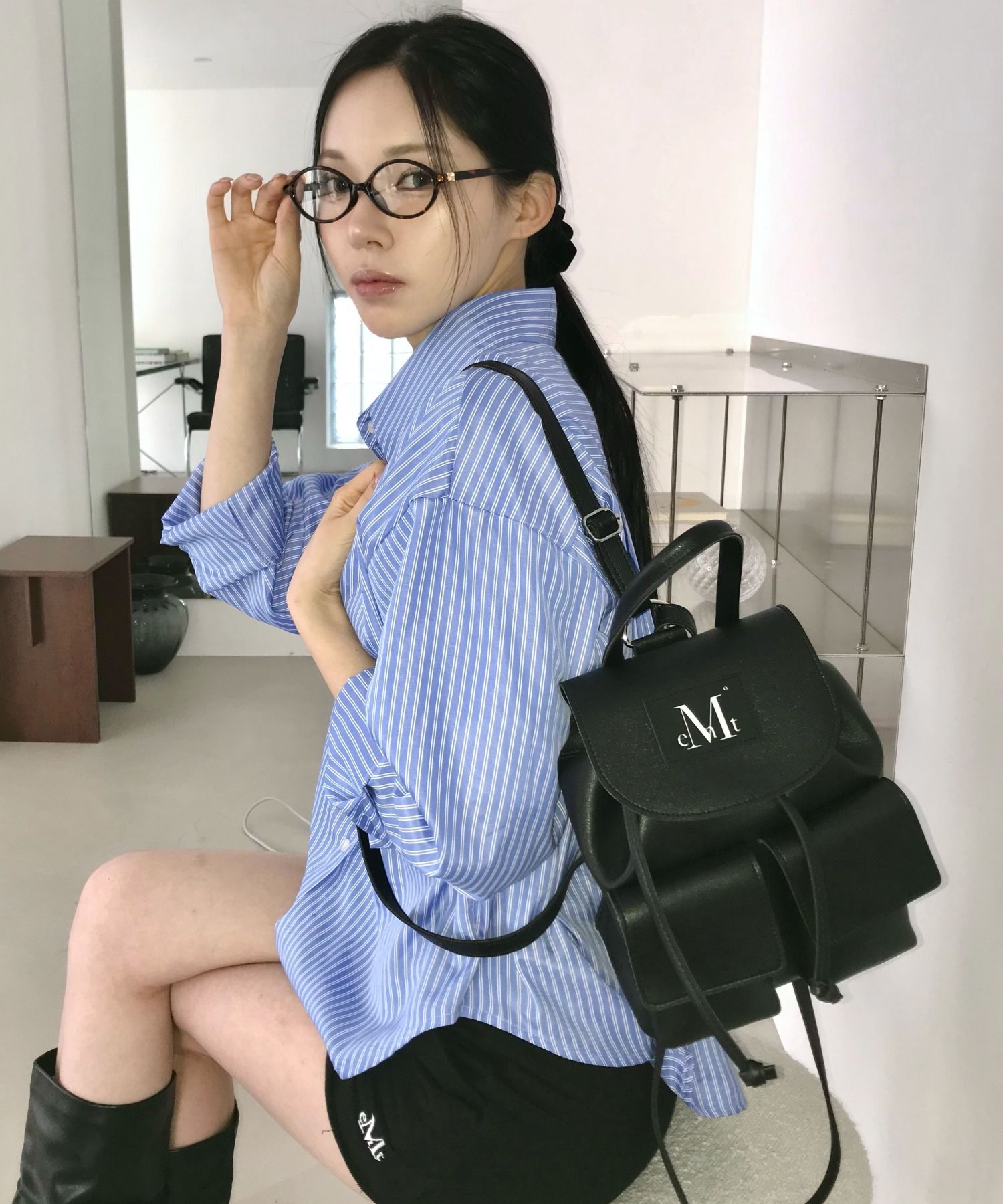 新品正規品aeae ナップサック リュック ブラウン・チェック柄 韓国 Amazon.co.jp: 正規品aeae ナップサック リュック ブラウン