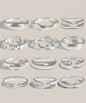 925 실버 무광 순 은반지 물결 볼드링