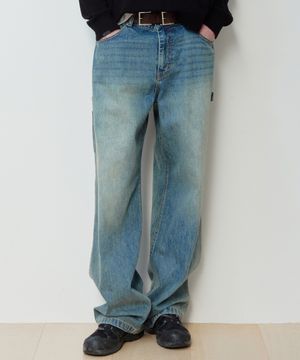 와이드 카펜터 데님 팬츠 MBL