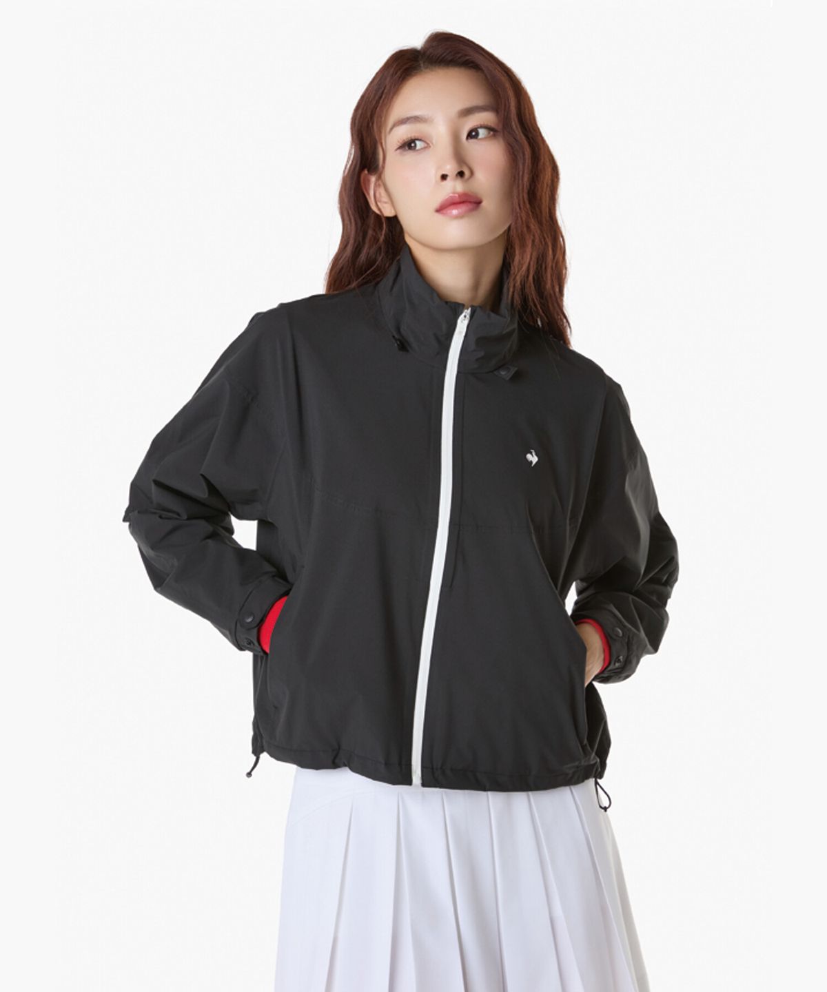 르꼬끄 골프(LECOQ GOLF) 여성 후드 탈부착형 패커블 레인자켓 (GQ122LRW11)