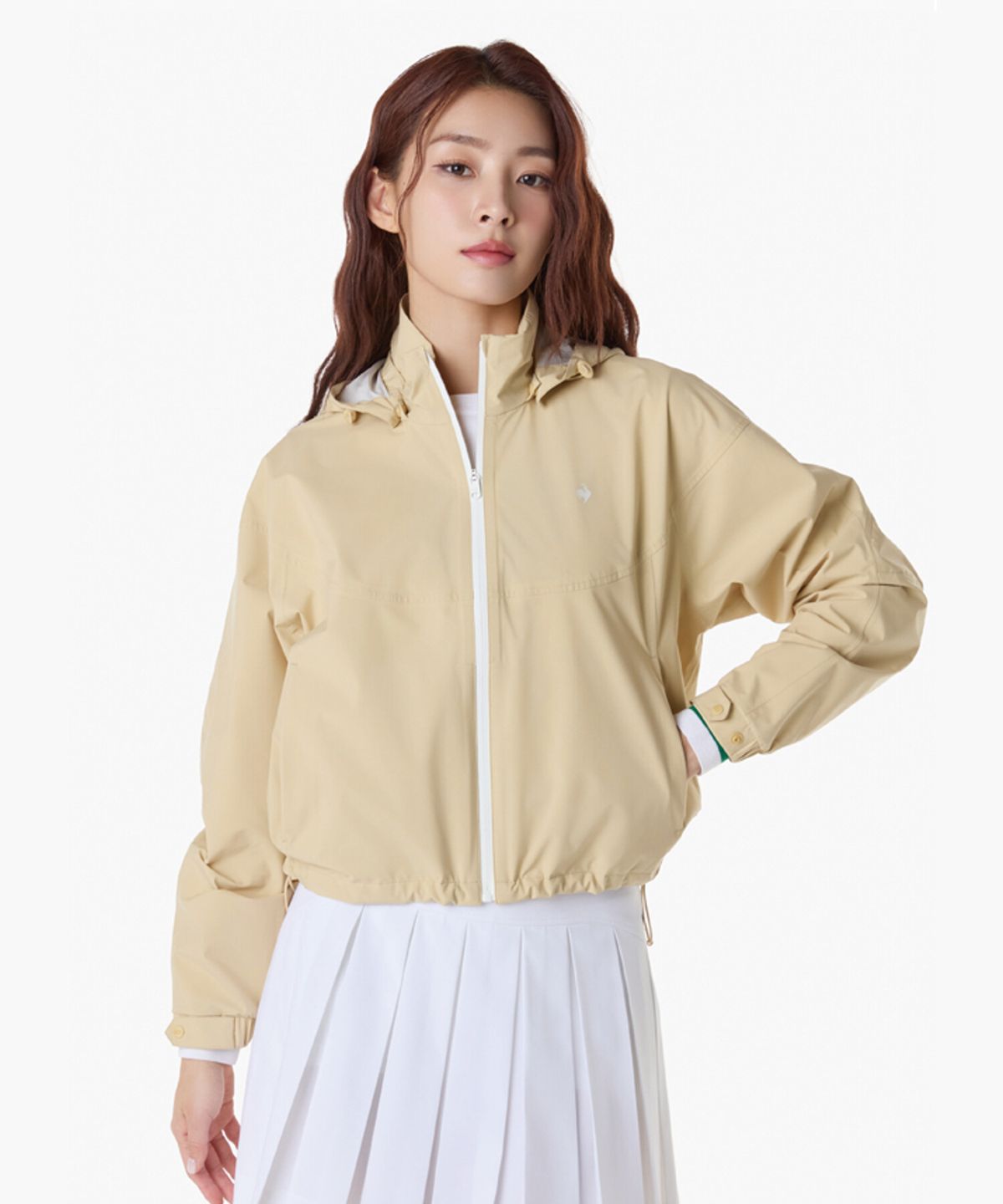 르꼬끄 골프(LECOQ GOLF) 여성 후드 탈부착형 패커블 레인자켓 (GQ122LRW11)