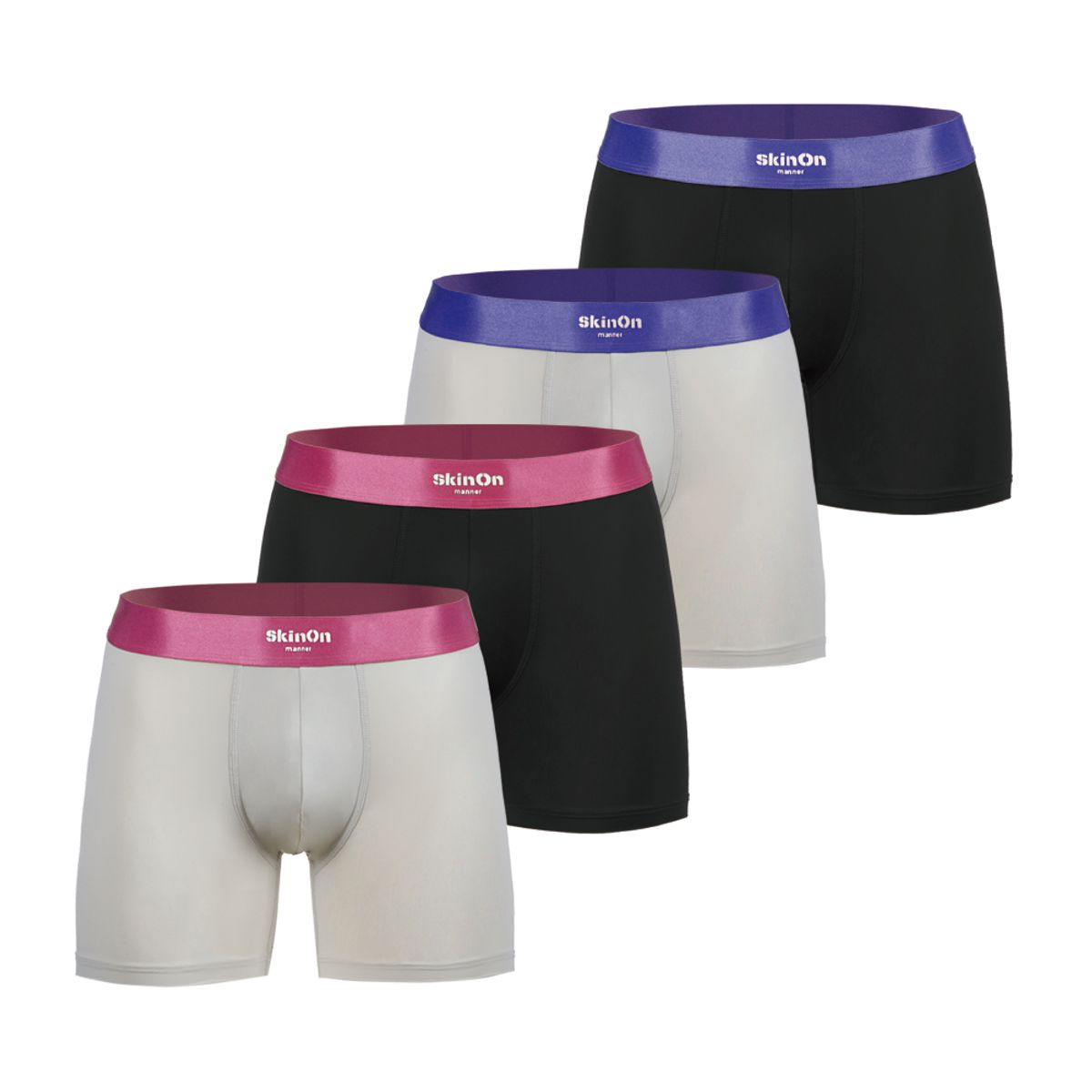 스킨온매너(SKINON) 맨 컴포트 드로즈 [아이보리 / 블랙 4pack]