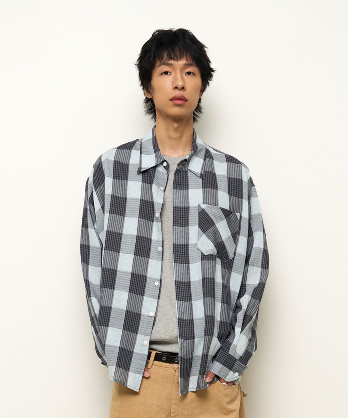 9999아카이브(9999ARCHIVE) Maximal Irregular Check Shirt