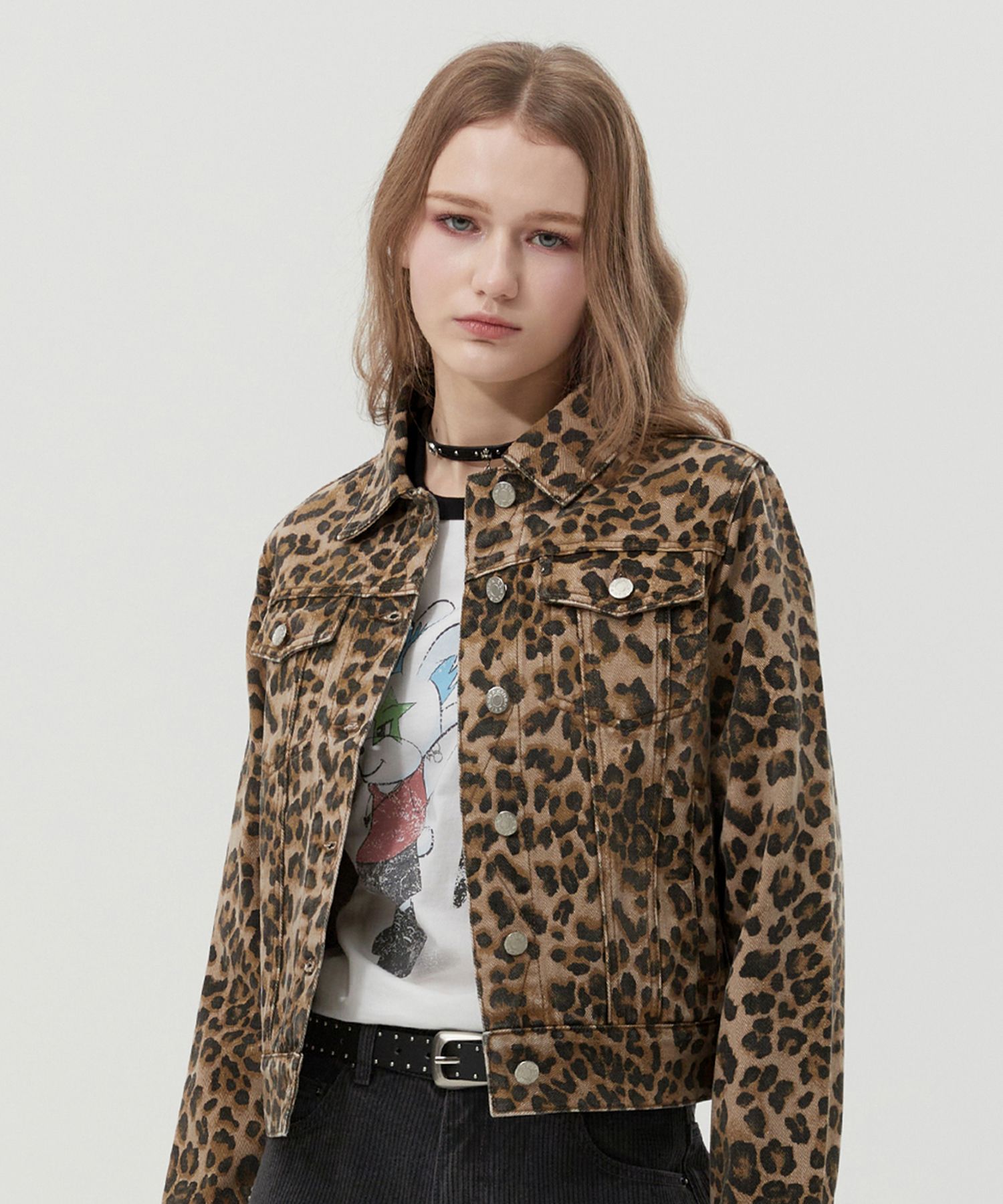 ★2025SS新作★KIRSH★LEOPARD TRUCKER JACKET MUSINSA | KIRSH Leopard Trucker Jacket [Brown]