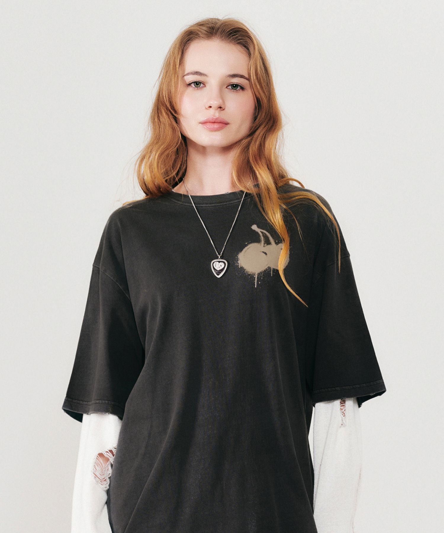 Tシャツ・カットソー KIRSH Melting cherry pigment washed t-shirt charcoal KTMC5CT MUSINSA | KIRSH Melting Cherry Pigment Washing T-shirt