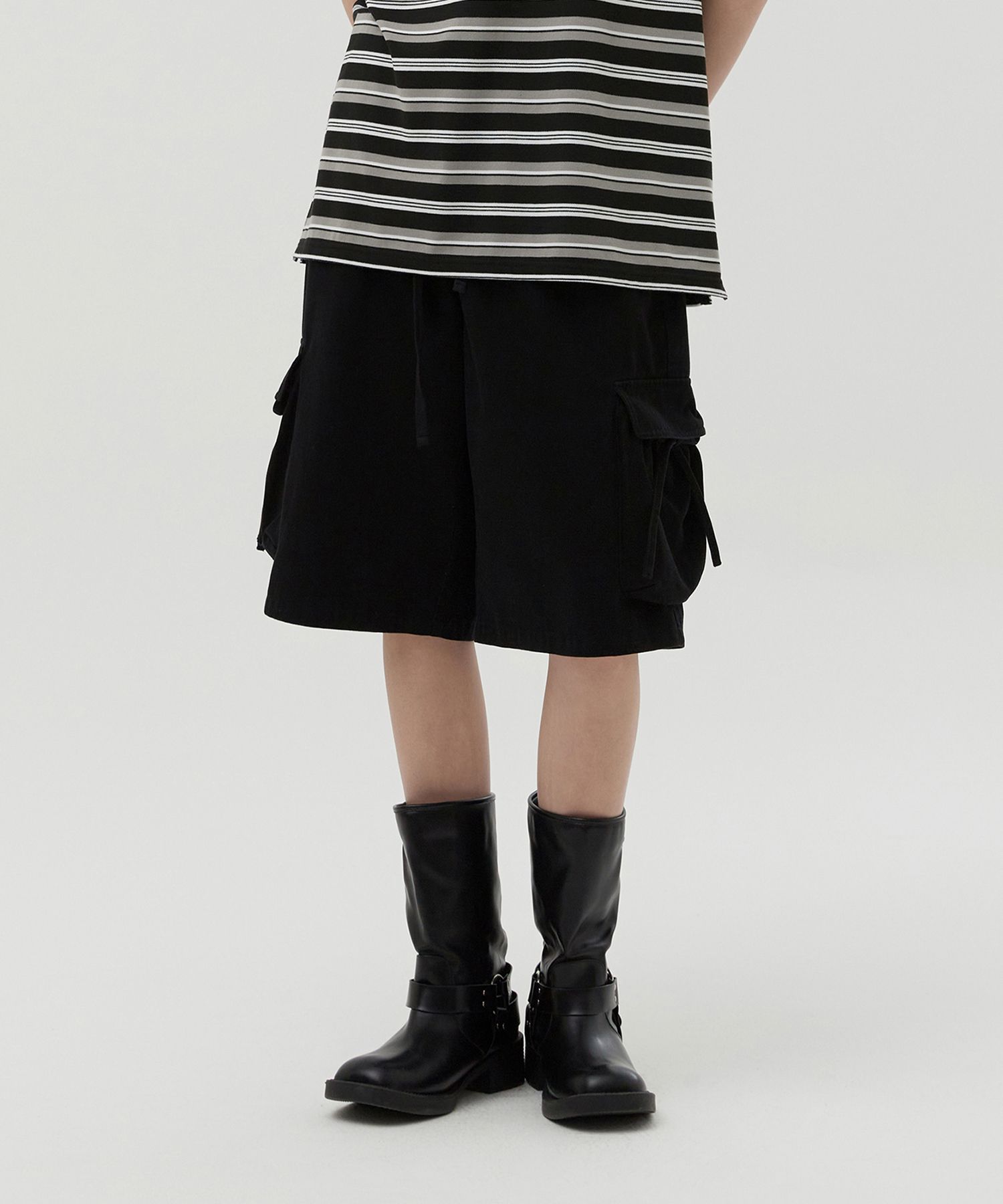 MUSINSA | KIRSH Cargo Bermuda Cotton Pants [Black]