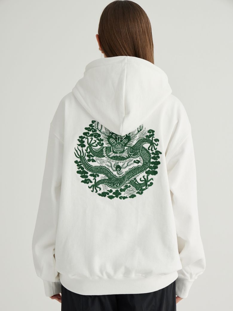 Traditional embroidery Hoodie (white)