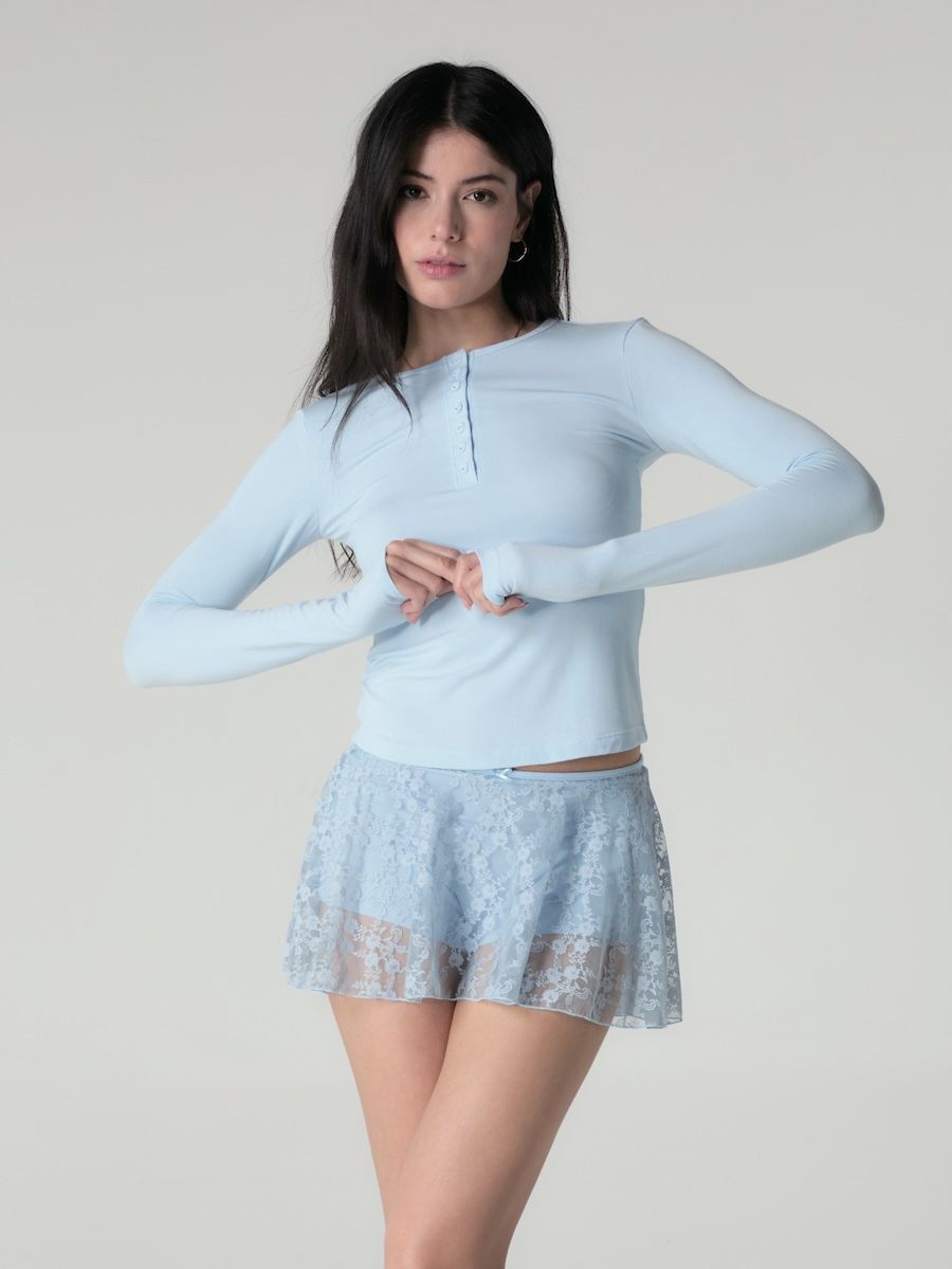 MUSINSA | GLOWNY PURE MODAL LONG SLEEVE (BABY BLUE)