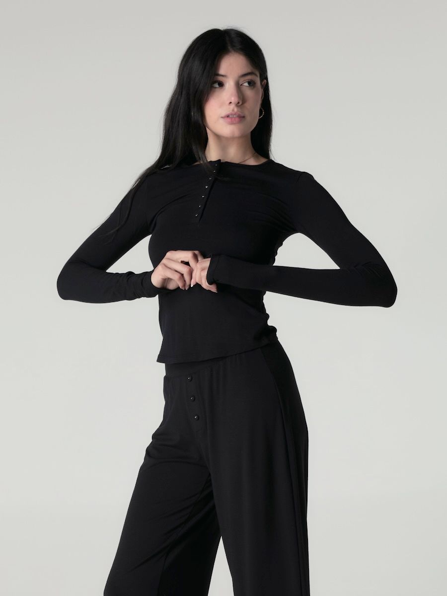 [GLOWNY] PURE MODAL LONG SLEEVE ★大人気★ MUSINSA | GLOWNY PURE MODAL LONG SLEEVE (BLACK)