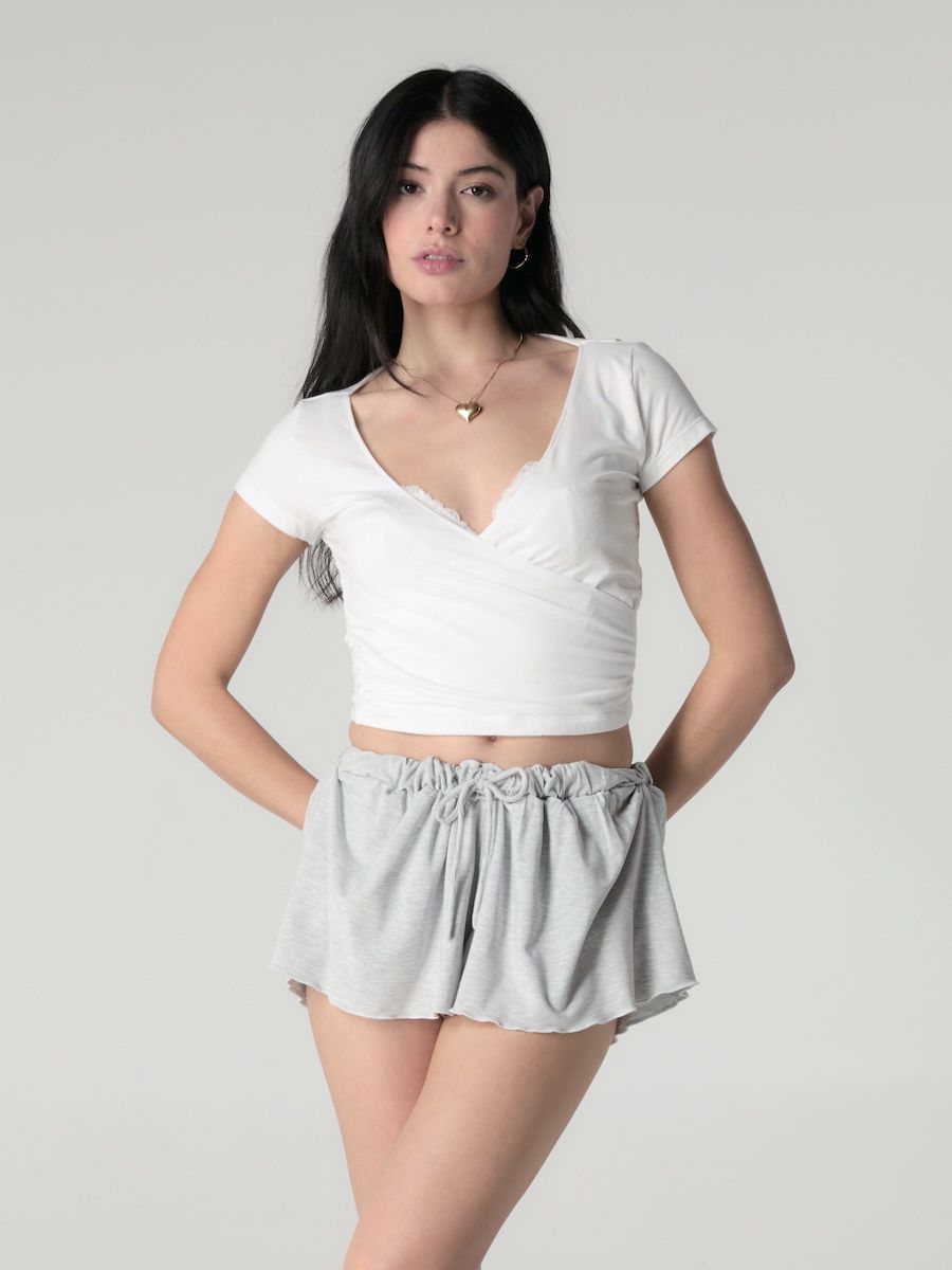 ★GLOWNY★ LUSH SWIRL MODAL TEE WHITE MELANGE GY25LWTS003WM MUSINSA | GLOWNY LUSH SWIRL MODAL TEE (WHITE MELANGE)
