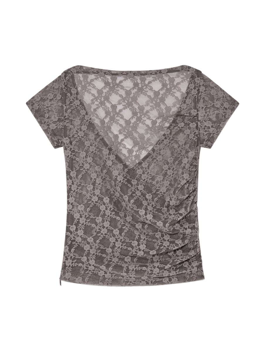 ★2025SS新作★glowny★LUSH SWIRL LACE TEE MUSINSA | GLOWNY LUSH SWIRL LACE TEE (WHITE)