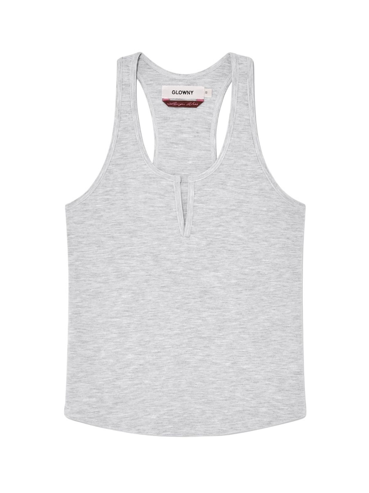 글로니(GLOWNY) PURE MODAL SLIT TANK (WHITE MELANGE)