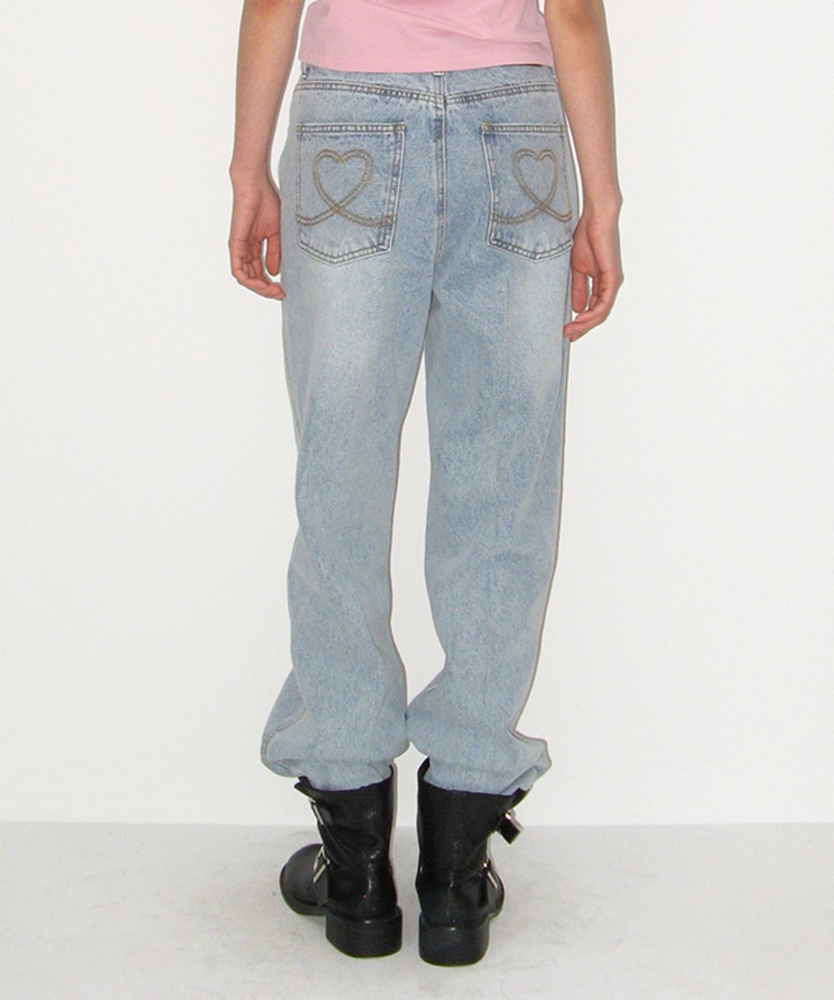 론론(RONRON) SIDE LINE STRAIGHT DENIM LIGHT BLUE