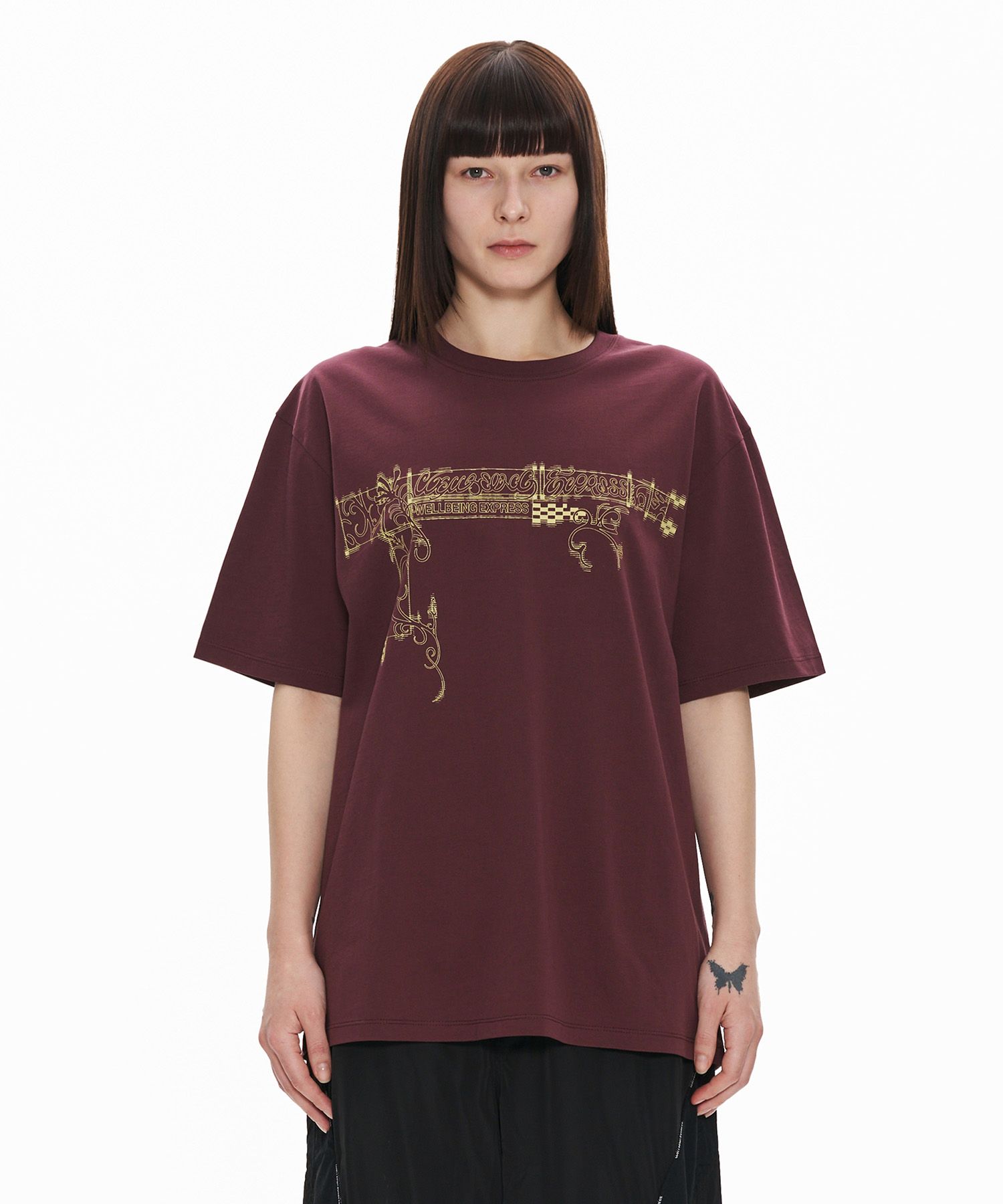 【WELLBEING EXPRESS】 Oversized Hybrid Tattoo Half Sleeve MUSINSA | WELLBEING EXPRESS Oversized Hybrid Tattoo Half