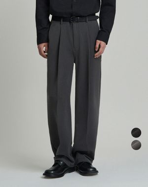 세미 와이드 원턱 슬랙스 (2color)