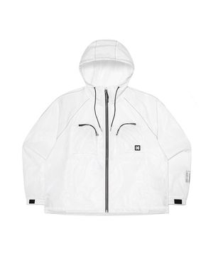 메일러 포켓 유광 후드 자켓 우먼 IVORY