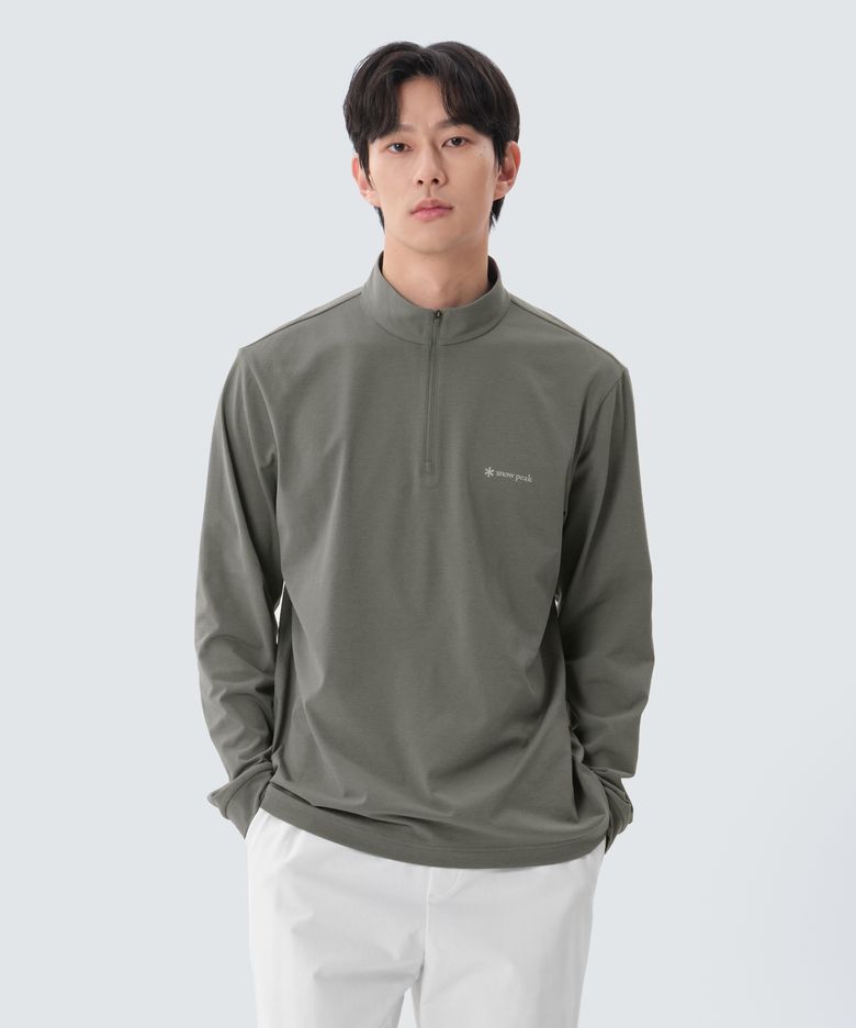 퀵드라이 반집업 긴팔 티셔츠 (S25SMTZT10) Dark Gray