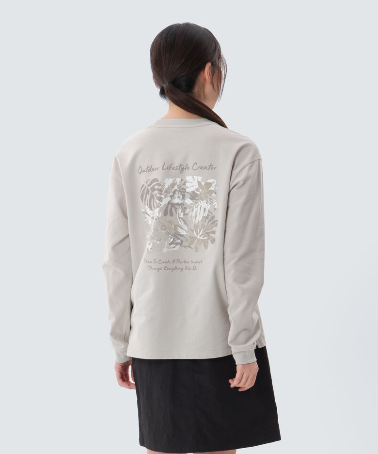 소로나 여성 트로피컬 긴팔 티셔츠 (S25SWFTL63) Light Beige