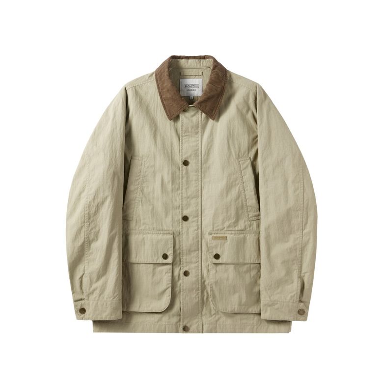GREENFORD COLLAR COLOR BLOCK FIELD JACKET - L/BEIGE (P251UJK401)