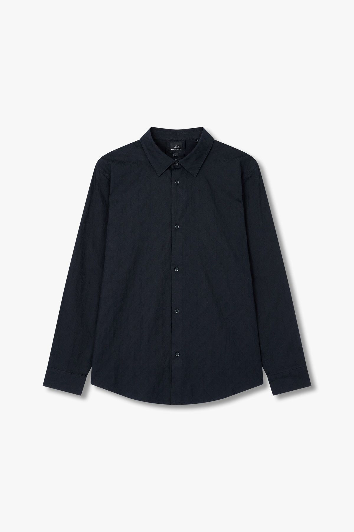 아르마니 익스체인지(ARMANI EXCHANGE) 남성 로고 패턴 코튼 셔츠_블랙 A415120003