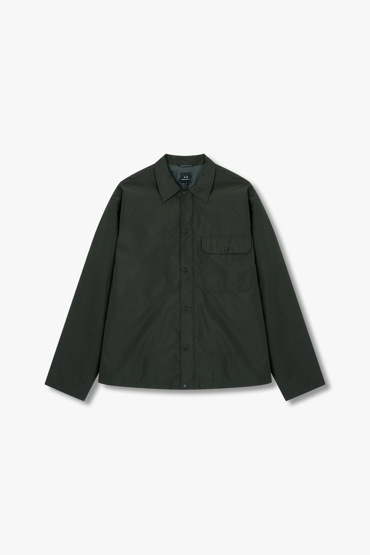 아르마니 익스체인지(ARMANI EXCHANGE) 남성 드로스트링 헴 폴리 셔츠_다크그린 A415120005