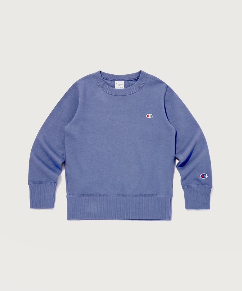 키즈 C로고 프렌치테리 크루넥 스웨트셔츠 Normal Blue