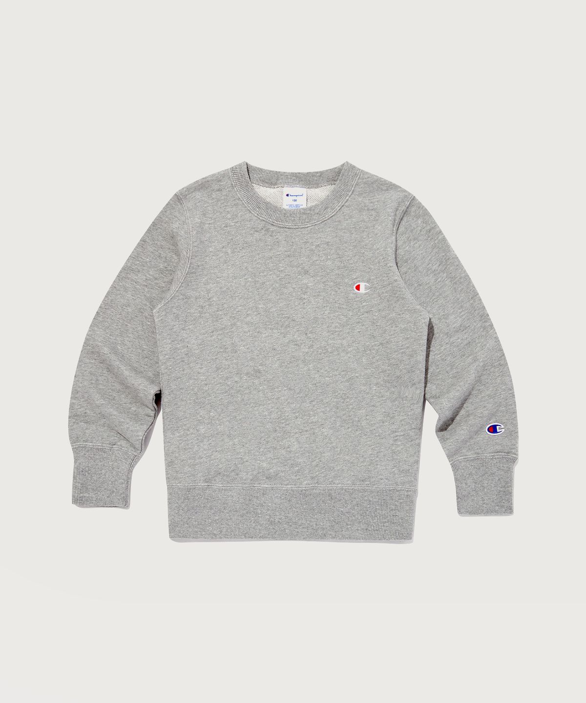 챔피온 키즈(CHAMPION KIDS) 키즈 C로고 프렌치테리 크루넥 스웨트셔츠 Normal Grey